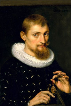 Portrait of a Man, Possibly an Architect or Geographer, Rubens - plakat 61x