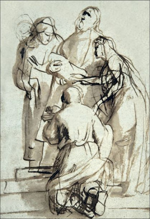 Presentation in the Temple, Rubens - plakat 60x80 cm