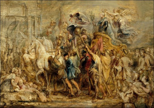 The Triumph of Henry IV, Rubens - plakat 59,4x42 cm