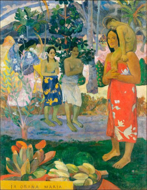 Hail Mary, Paul Gauguin - plakat 50x70 cm