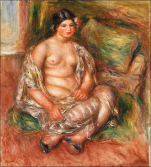 Seated Odalisque, Pierre-Auguste Renoir - plakat 70x100 cm
