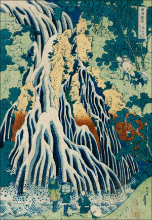 Shimotsuke Kurokami-Yama Kurifuri no Taki, Hokusai - plakat 30x40 cm