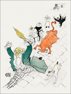 La vache enragée, Henri De Toulouse-Lautrec - plakat 30x40 cm