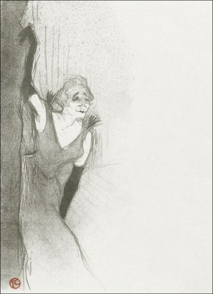 Portrait of the Singer Yvette Guilbert on Stage, Henri De Toulouse-Lautrec