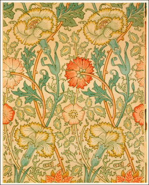 Pink and Rose, William Morris - plakat 21x29,7 cm