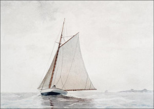 Sailing off Gloucester, Winslow Homer - plakat 29,7x21 cm