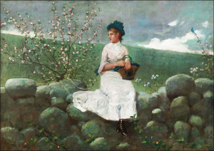 Peach Blossoms, Winslow Homer - plakat 29,7x21 cm