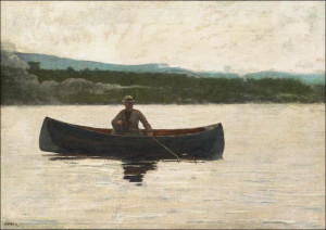 Playing a Fish, Winslow Homer - plakat 50x40 cm