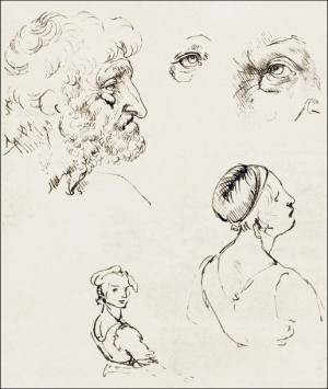 Sheet of Studies, Leonardo Da Vinci - plakat 60x80 cm