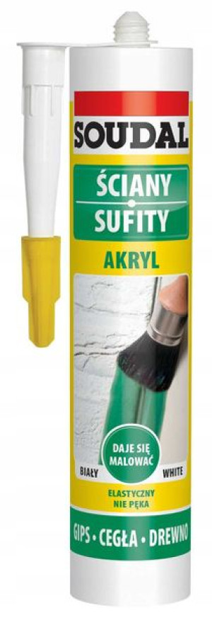 SOUDAL Akryl ŚCIANY SUFITY 280 ml biały