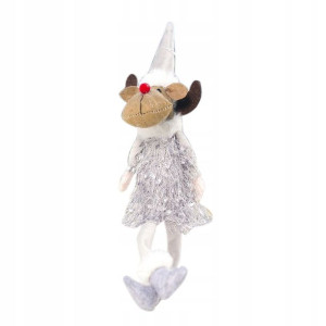 Ozdoba świąteczna 37cm renifer figurka pod choinkę
