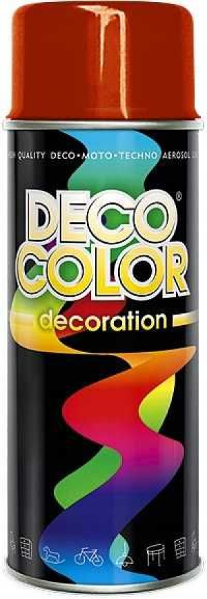 DECO COLOR FARBA LAKIER SPRAY 400ml Czerwony