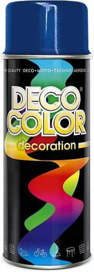 DECO COLOR FARBA LAKIER SPRAY 400ml Niebieski Ciemny