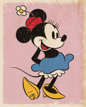 Myszka Minnie (Retro) - plakat 40x50 cm