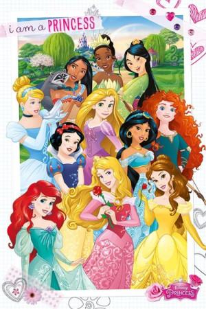 Disney Księżniczki - Jestem księżniczką - plakat 61x91,5 cm