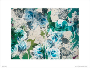 Floral Green - plakat premium 40x30 cm