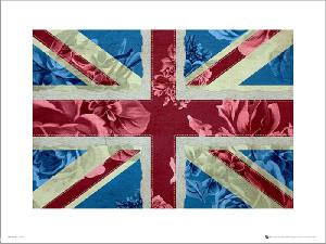 Union Flag Flowers - plakat premium 40x30 cm