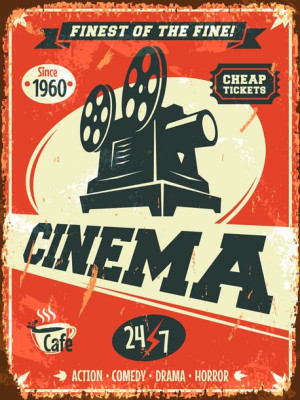 Kino - retro plakat 42x59,4 cm