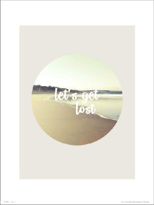 Typographic Lost - plakat premium 30x40 cm