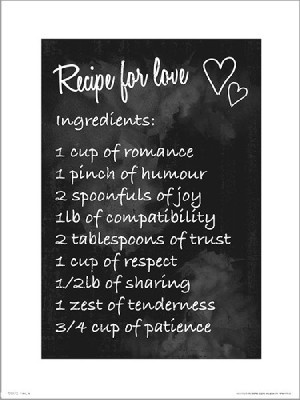 Recipe For Love - plakat premium 30x40 cm