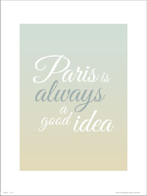 Typographic Paris Always - plakat premium 30x40 cm