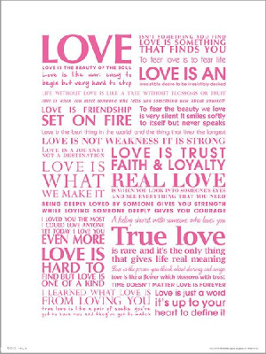 Love Type - plakat premium 30x40 cm