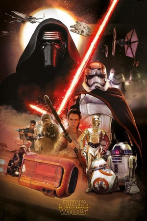 Star Wars Gwiezdne Wojny Przebudzenie Mocy Kolaż - plakat 61x91,5 cm