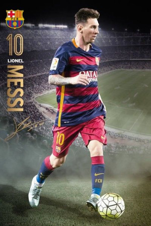 Fc Barcelona Messi Akcja - plakat 61x91,5 cm