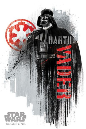Star Wars Łotr 1. Gwiezdne Wojny Darth Vader Grunge - plakat 61x91,5 cm
