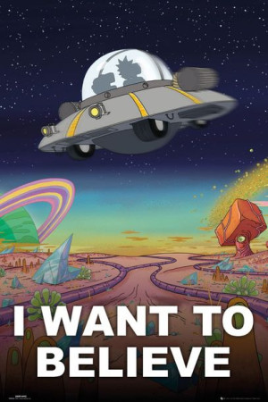 Rick and Morty I Want To Believe - plakat 61x91,5 cm