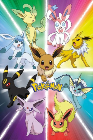 Pokemony Eevee Evolution - plakat 61x91,5 cm