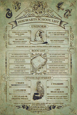 Harry Potter Hogwart Szkolna Lista - plakat 61x91,5 cm