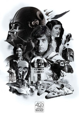 Gwiezdne Wojny Star Wars 40th Anniversary - plakat filmowy 61x91,5 cm