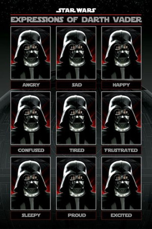 Gwiezdne Wojny Star Wars Expressions of Darth Vader - plakat 61x91,5 cm