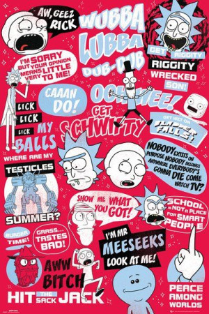 Rick and Morty Powiedzonka - plakat 61x91,5 cm