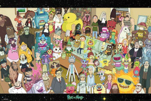 Rick and Morty Bohaterowie - plakat 91,5x61 cm