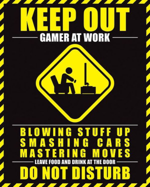 Keep Out Gamer At Work - plakat 40x50 cm
