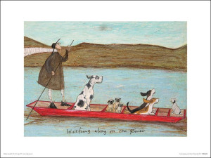 Sam Toft Woofing along on the River - plakat premium 40x30 cm