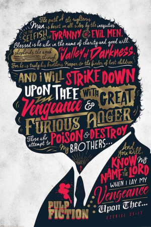 Pulp Fiction Jules Ezekiel 25:17 - plakat 61x91,5 cm