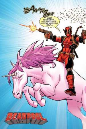 Deadpool Jednorożec - plakat 61x91,5 cm