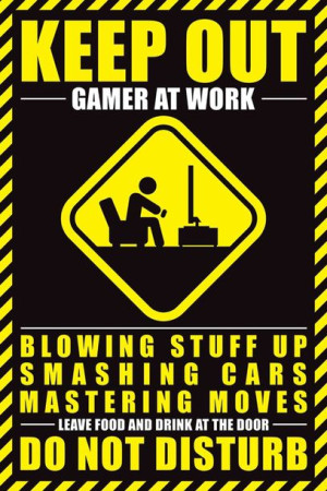 Gamer At Work - plakat 61x91,5 cm