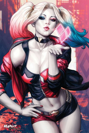 Pocałunek Harley Quinn Batman - plakat 61x91,5 cm
