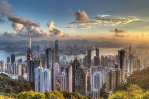 Hongkong Wzgórze Wiktorii - plakat 91,5x61 cm