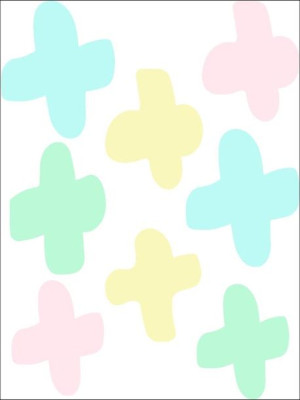 Plusy pastel - plakat 70x100 cm