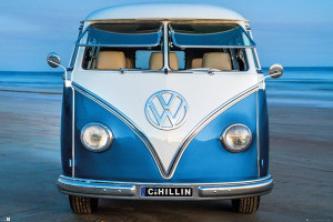Volkswagen Brendan Ray Blue Kombi - plakat 91,5x61 cm