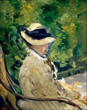 Madame Manet(Suzanne Leenhoff, 1830 1906) at Bellevue, Edouard Manet - plak