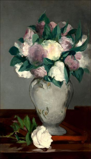 Peonies, Edouard Manet - plakat 50x70 cm