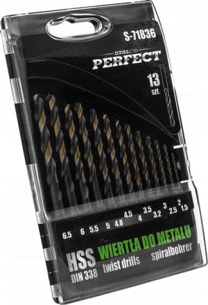 STALCO Wiertła do metalu HSS zestaw 13 elementów
