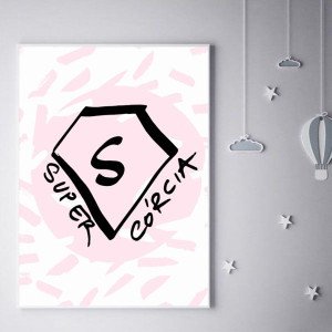 Super Córcia na rózowym tle - plakat 40x50 cm