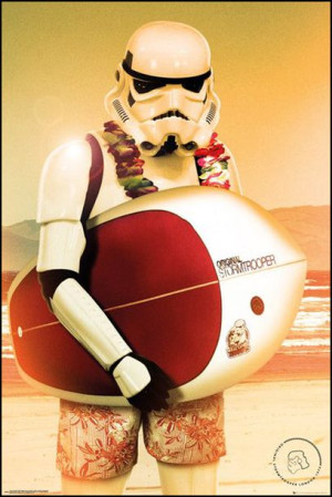 Star Wars Gwiezdne Wojny Szturmowiec Surfing - plakat 61x91,5 cm